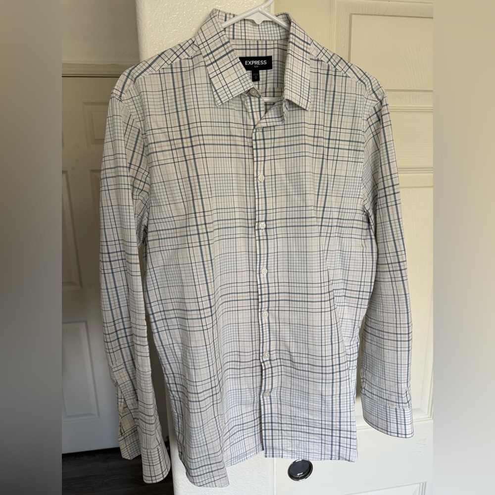 Express Slim Fit Checkered Shirt